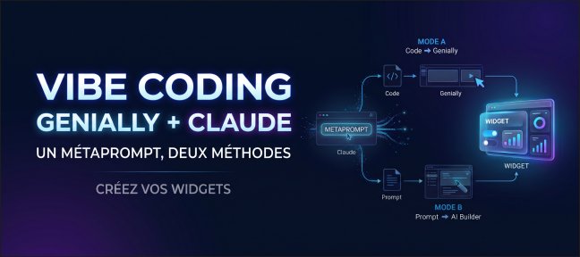 Créer vos widgets Genially avec Claude : décrivez votre idée, l'IA écrit le code