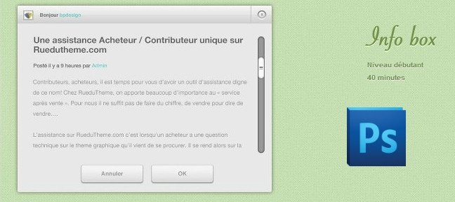 Tuto Créer une info box Photoshop