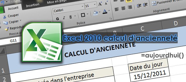 Tuto Calcul d'ancienneté Excel