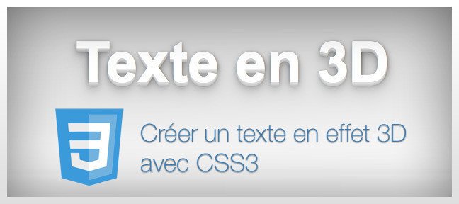 Tuto Texte en 3D CSS