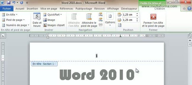TUTO Numérotation des pages avec Word 2010 sur Tuto.com