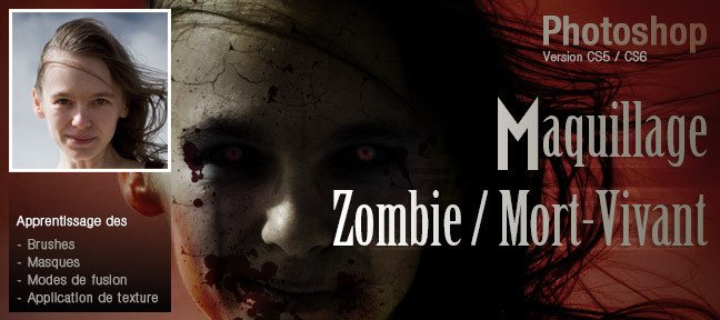 Tuto Créer un maquillage Mort-vivant / Zombie sur Photoshop Photoshop