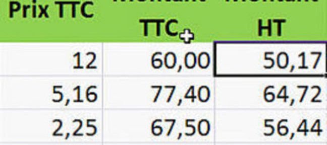 comment calculer un montant ht