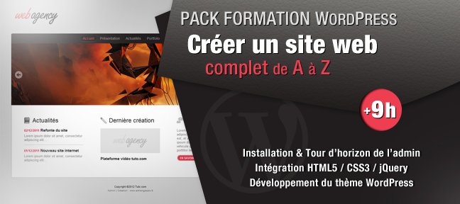 Tuto PACK FORMATION WORDPRESS : Créer un site Web Complet WordPress