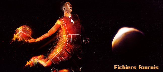 Tuto Space basket compositing Photoshop