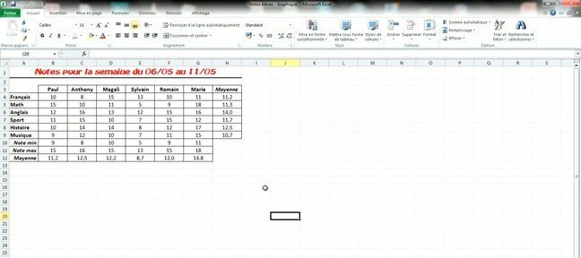 Tuto Créer et personnaliser un graphique Excel