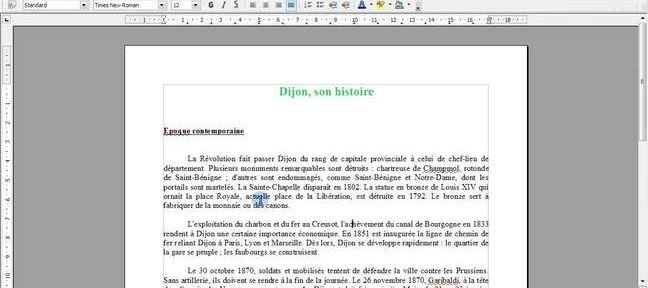 Tuto Mettre des colonnes sous Writer 3 (Open Office) Writer