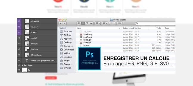 Tuto Generator : enregistrer une image à partir d'un calque Photoshop Photoshop