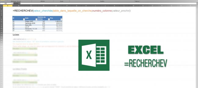 Tuto Excel gratuit : la fonction RechercheV en profondeur Excel