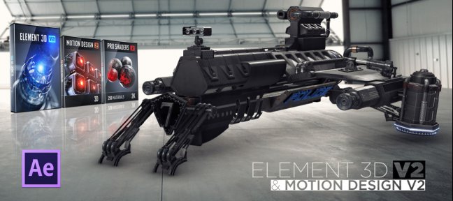 Tuto Réaliser un vaisseau futuriste avec Element 3D After Effects