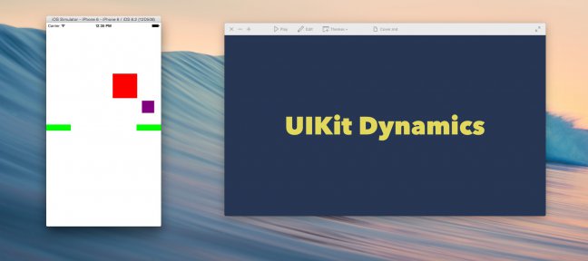 Tuto Intégrer de la Physique dans vos interfaces avec UIKit Dynamics Xcode