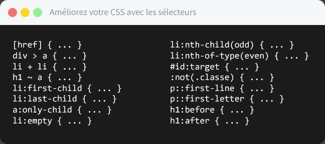 Améliorez votre CSS avec les sélecteurs