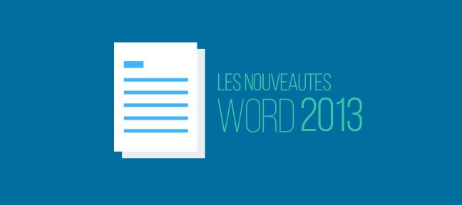 Nouveautés Word 2013