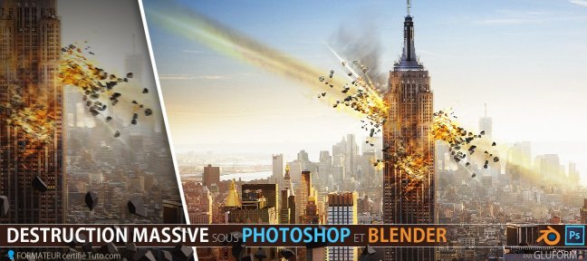 Créez et intégrez un effet de Destruction sous Photoshop et Blender