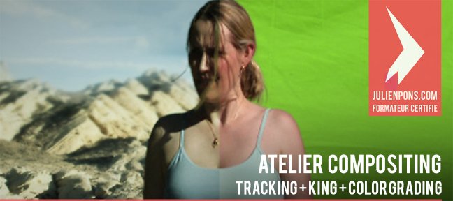 Compositing fond vert + tracking + couleur
