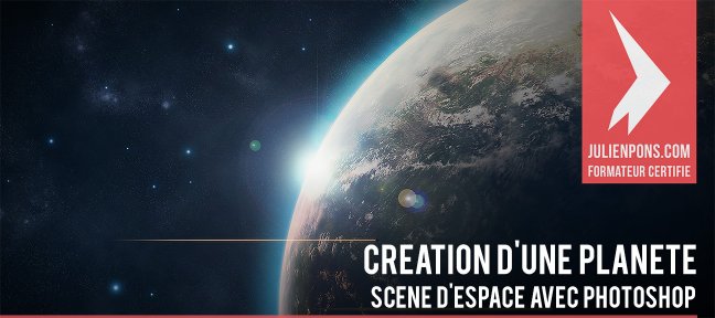 Création d'une planète et d'une scène d'espace