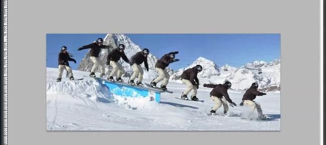 Tuto Assembler la décomposition d'une figure en snowboard Photoshop
