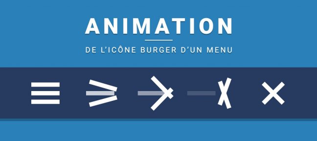 Animation de l'icône burger d'un menu
